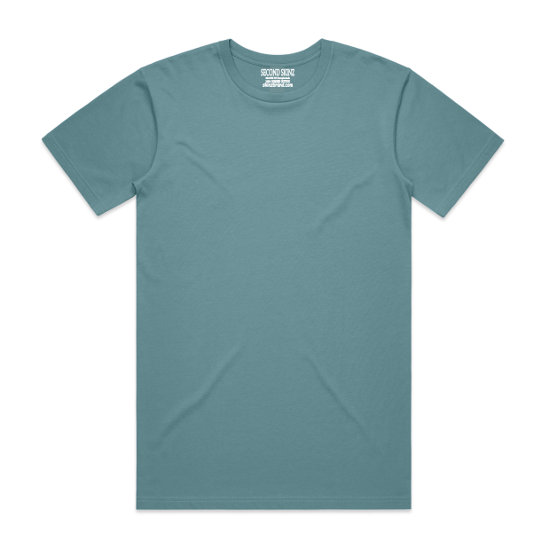 This medium weighted Slate Blue Iconic Classic T-Shirt from Second Skinz