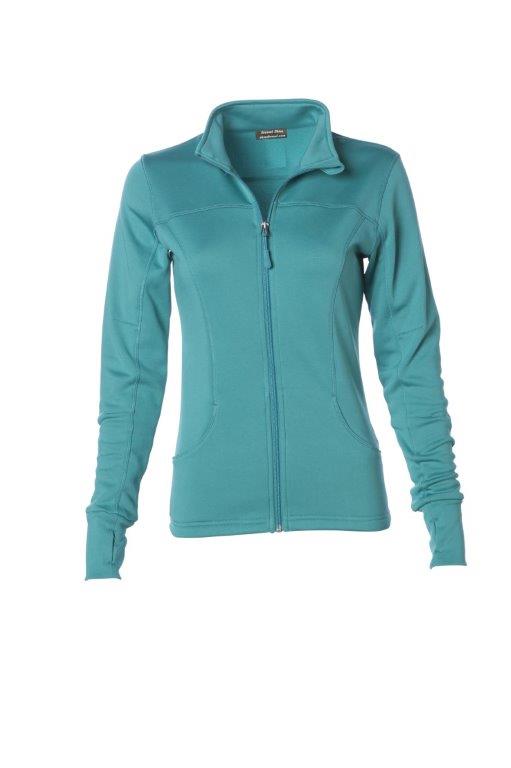 Women's Lightweight Green Track Jacket By Second Skinz