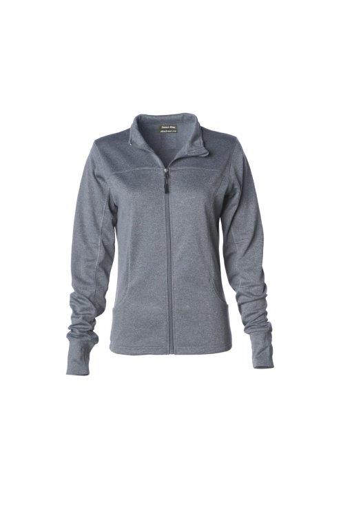 Women's Lightweight Grey Heather Track Jacket By Second Skinz