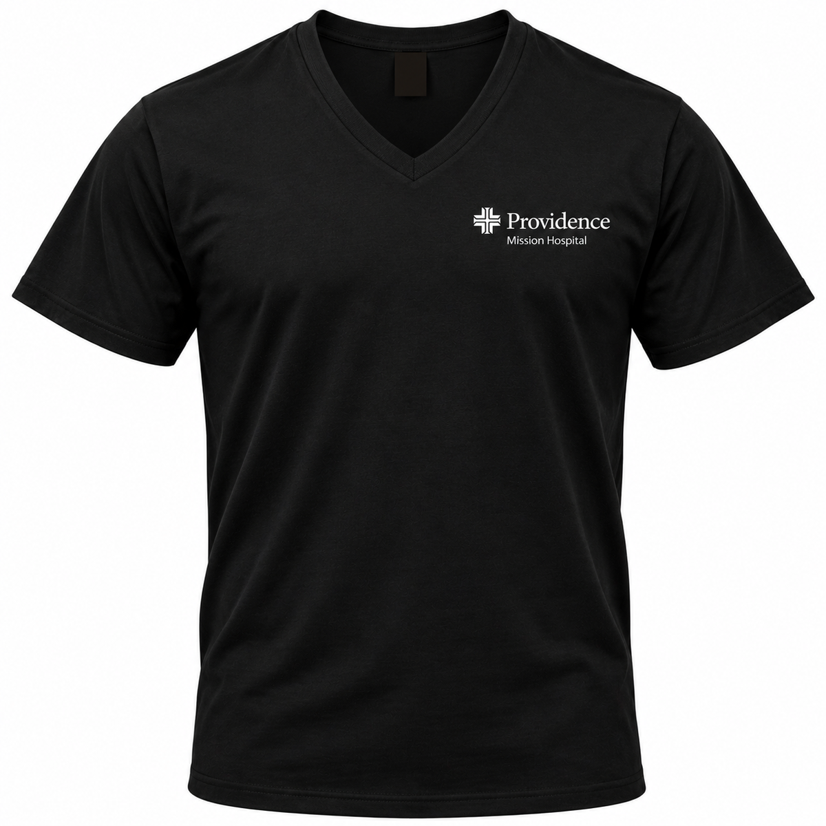 V-Neck Black T-shirt PCSU Hibiscus.