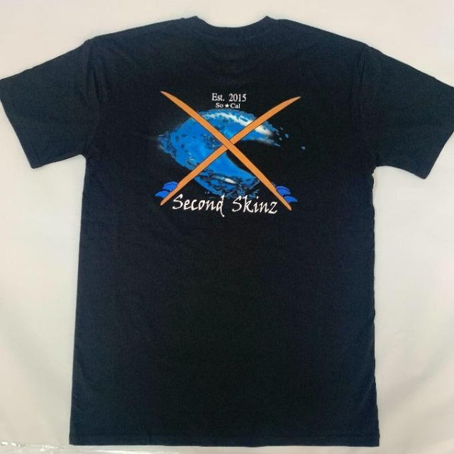 The Surf Tee by Second Skinz in Navy.