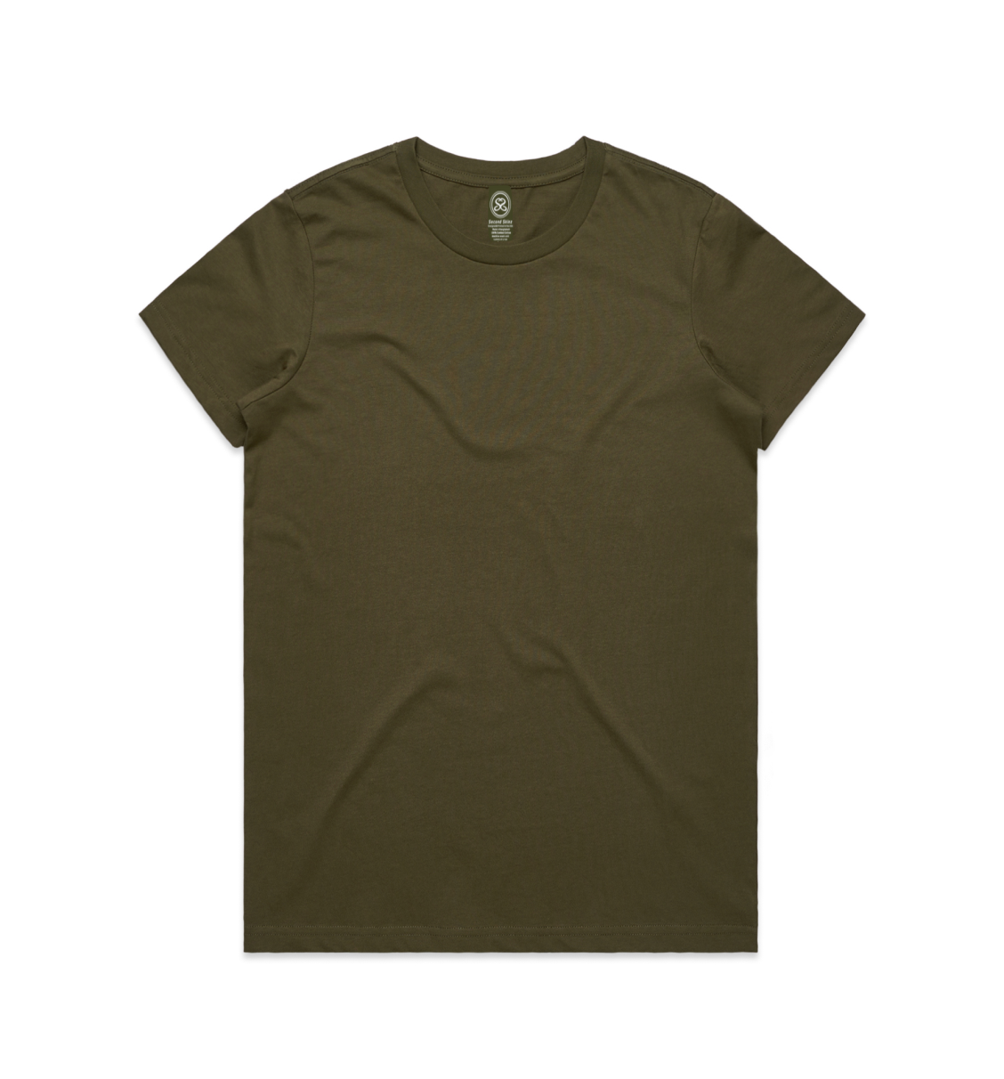 Women's T-Shirt Army Green By Second Skinz