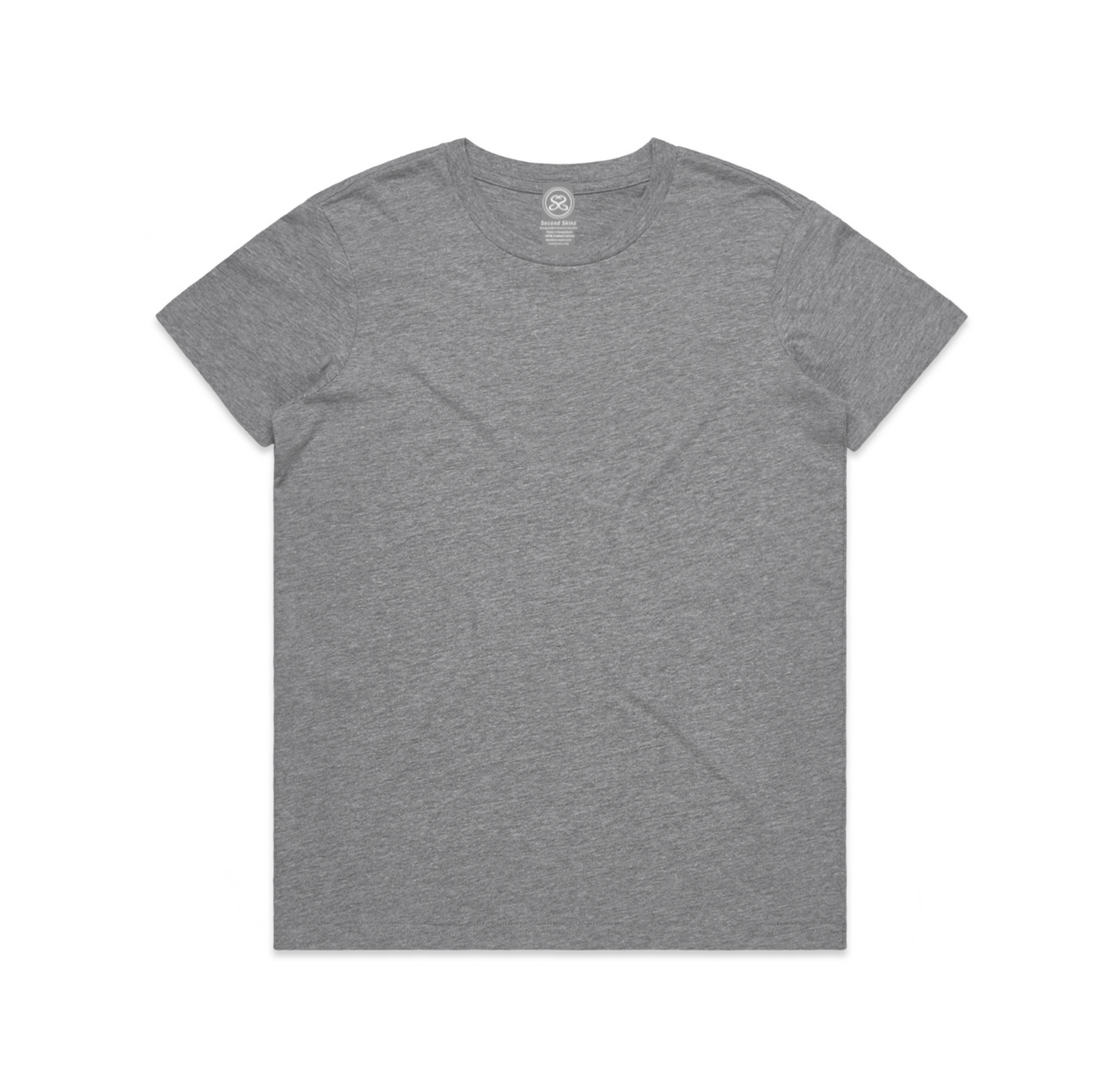 Women's T-Shirt Heather Gray By Second Skinz
