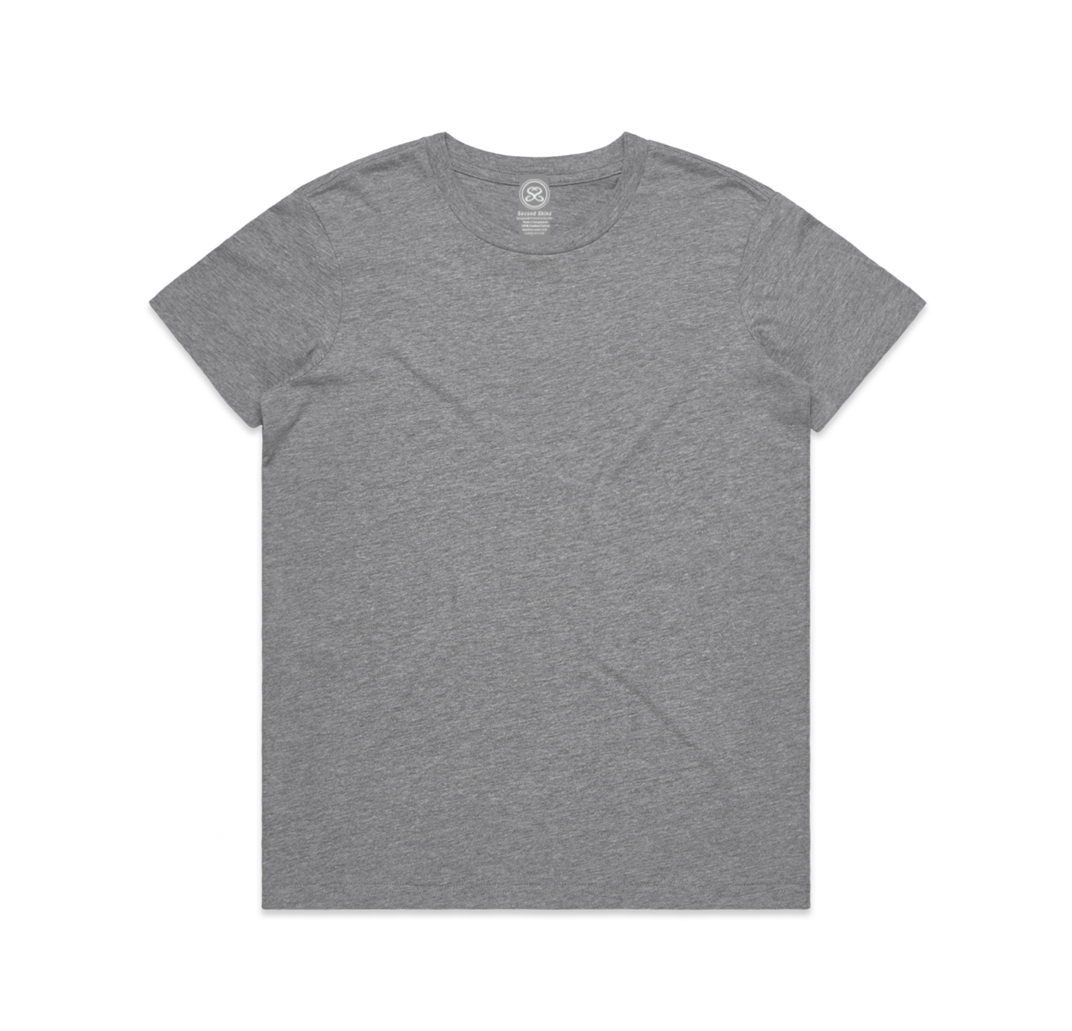 Women's T-Shirt Heather Gray By Second Skinz