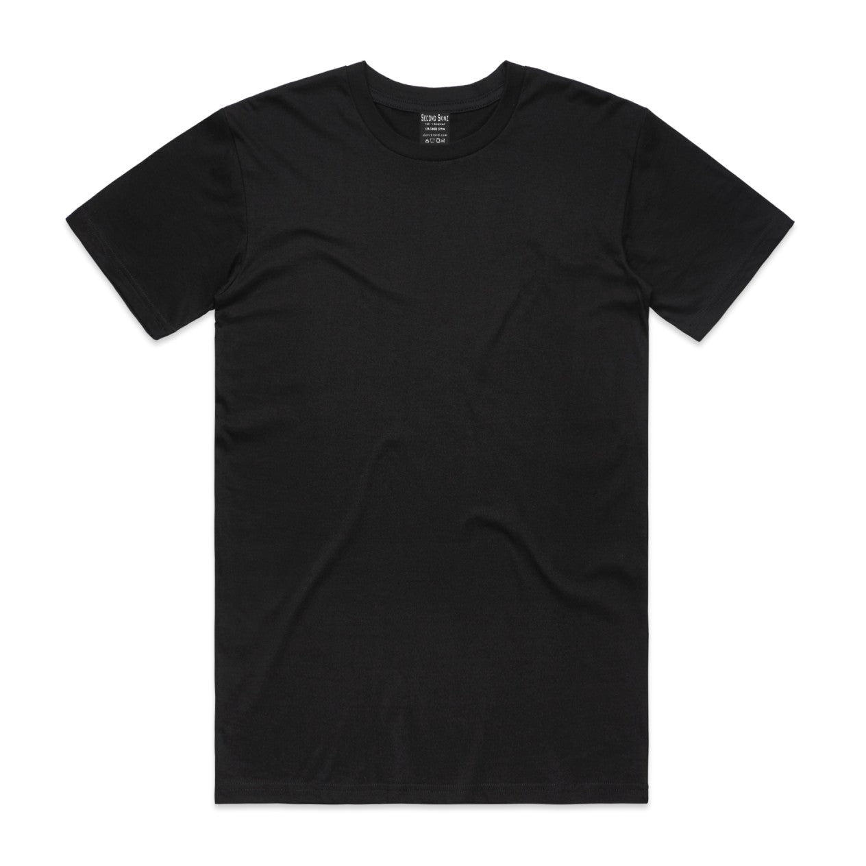 This medium weighted Black Iconic Classic T-Shirt from Second Skinz