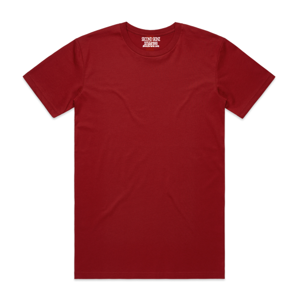 This medium weighted Cardinal Red Iconic Classic T-Shirt from Second Skinz