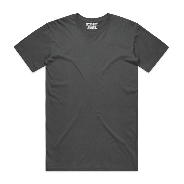 This medium weighted Charcoal Iconic Classic T-Shirt from Second Skinz
