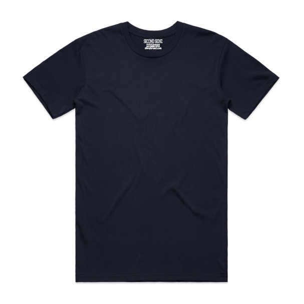 This medium weighted Navy Iconic Classic T-Shirt from Second Skinz