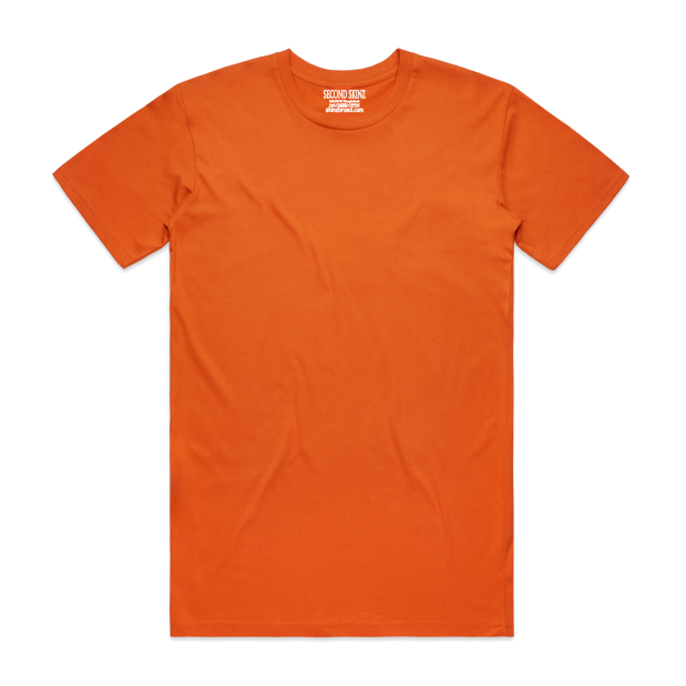 This medium weighted Orange Iconic Classic T-Shirt from Second Skinz
