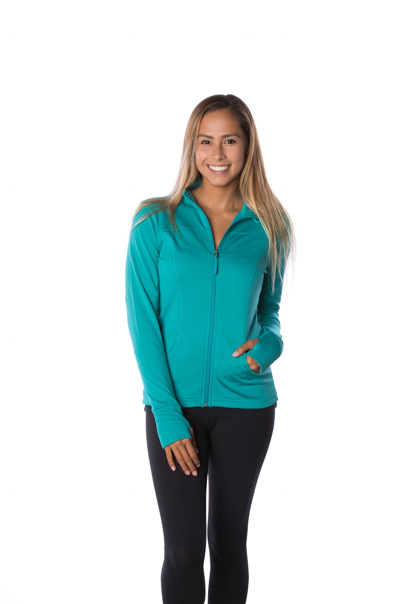 Mondetta Zip Up Track Jacket Mint Green Activewear Exercise Size