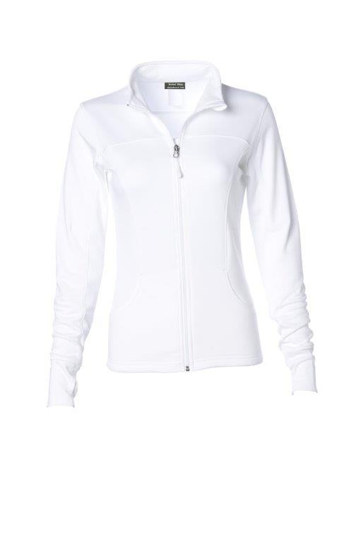 Women's Lightweight White Track Jacket By Second Skinz